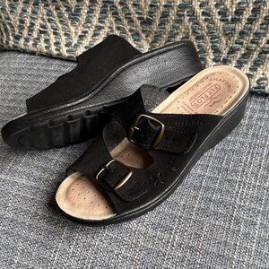 Fly Flot Italy Anatomic Leather Slide Sandals size EU 37, US 6